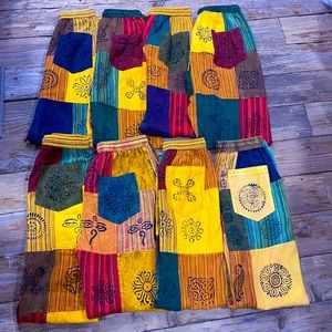 stonewashed, vintage 100 percent cotton patch pants